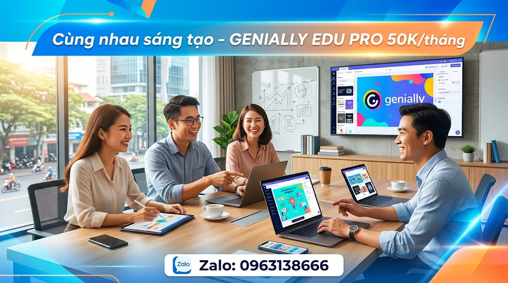 tạo bài giảng genially pro