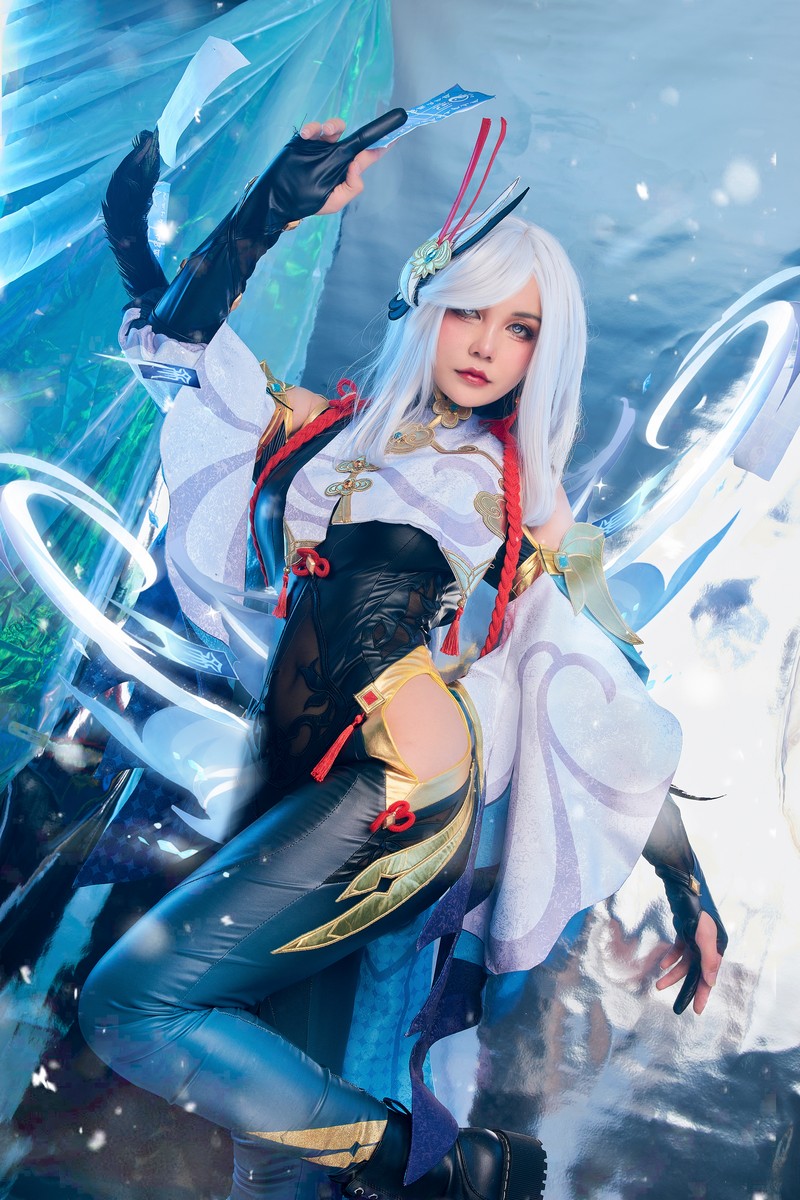 Joyce Lin2x Shenhe Cosplay Genshin Impact 写真集 89P插图7