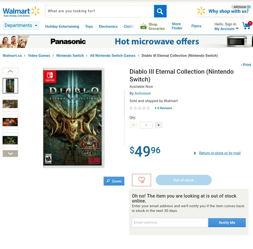 diablo 3 walmart switch