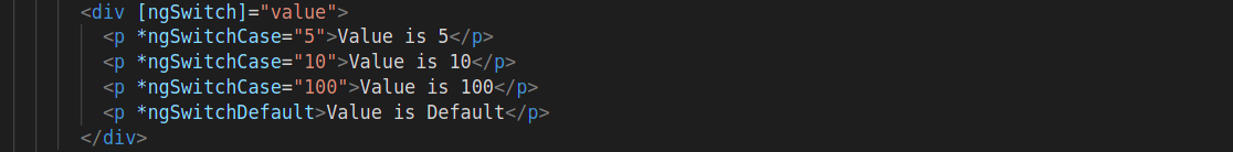ngSwitch Example of Structural Directives