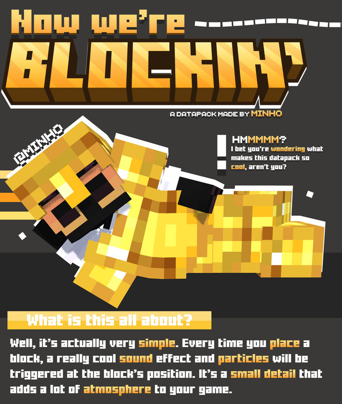 💥 Blockin' Cool blocks placement effects! 1.21.5 Minecraft Data Pack