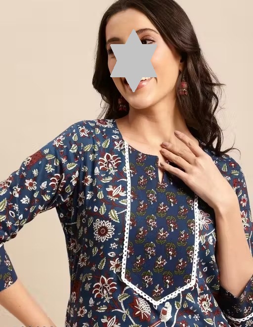 Attractive flower printed Graceful Women Kurta Sets Color 2 (KS123)