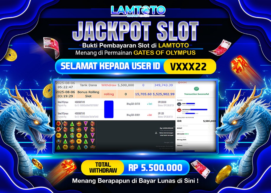 BUKTI JACKPOT LUNAS LAMTOTO
