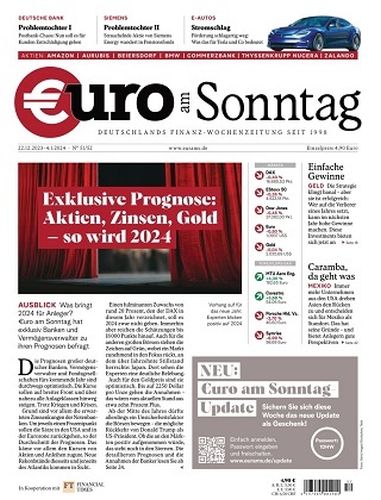Cover: Euro am Sonntag Finanzmagazin No 51-52 vom 22  Dezember 2023