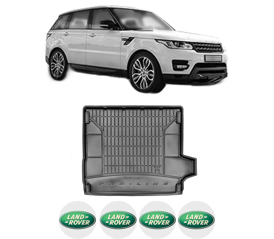 Tavita Portbagaj LAND ROVER RANGE ROVER SPORT II (L494) din 2013-2022, Protectie Portbagaj Auto, 4x Stickere auto cu LAND ROVER