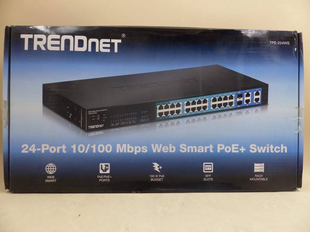 TRENDNET TPE-224WS 24 PORT 10 100MBPS WEB SMART POE SWITCH