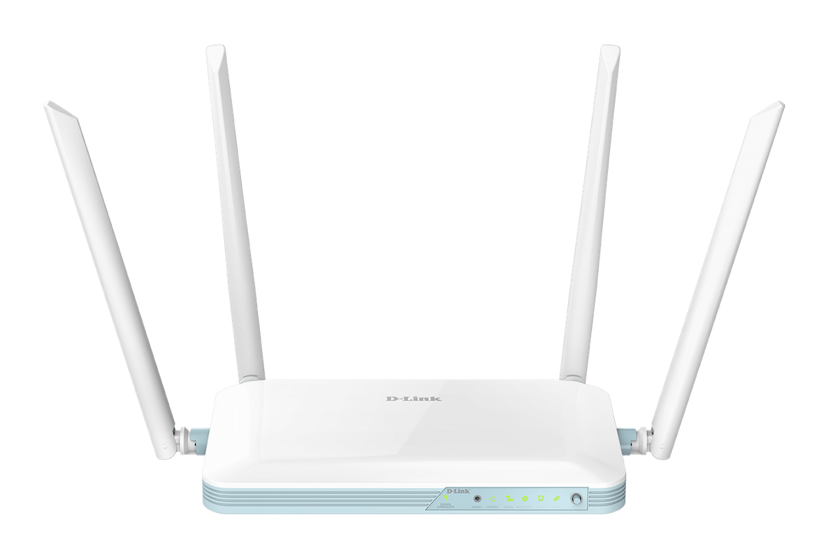 Router D-Link G403 con sus antenas externas para una señal Wi-Fi estable.