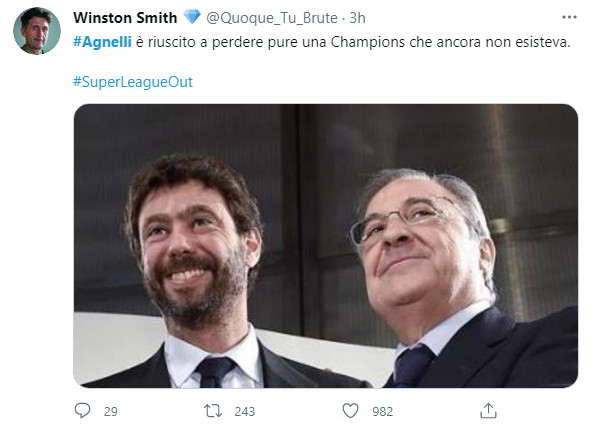 Agnelli è riuscito a perdere pure una Champions che ancora non esisteva...