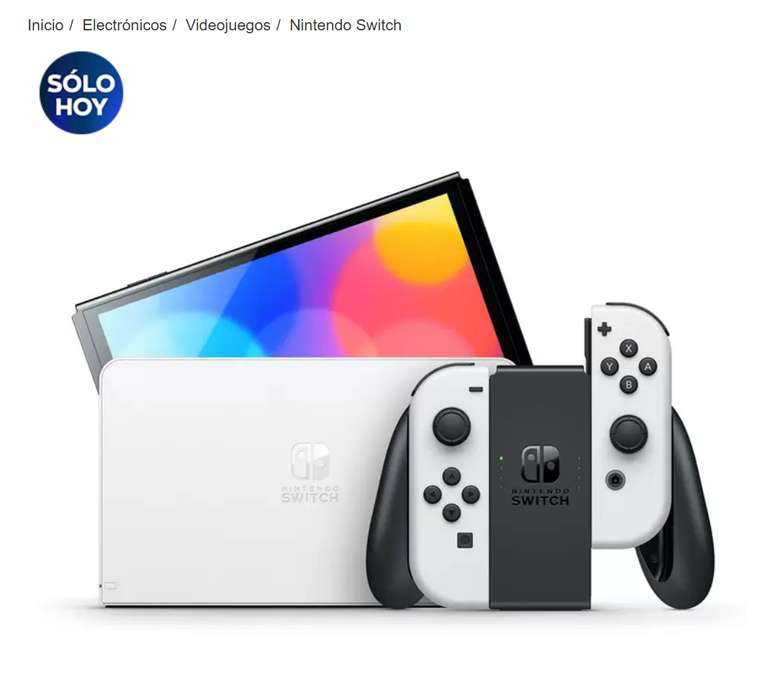 Costco: Nintendo Switch Modelo OLED w/ White Joy-Con version nacional 
