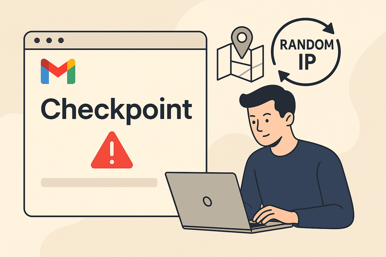 How Can I Avoid Gmail Checkpoint When Logging in From Different Locations With Gmail Random IP