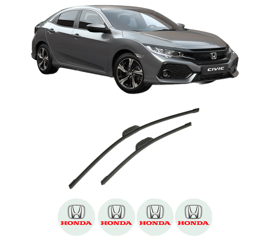 Set stergatoare auto HONDA CIVIC X Saloon (FC_) din 2015-2022, pentru parbriz auto, 2 bucati, Bosch Aerotwin Retrofit, din cauciuc siliconat rezistent, 4 Stickere Auto HONDA