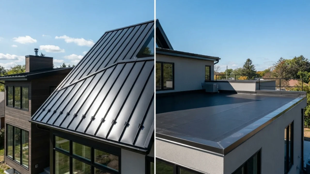 Metal roof versus rubber roof comparison overview
