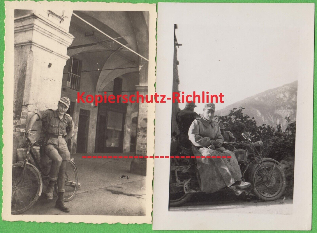 Wehrmacht Italien 1944-45 Grimm-Meldestaffel Motorräder Uniformen!5