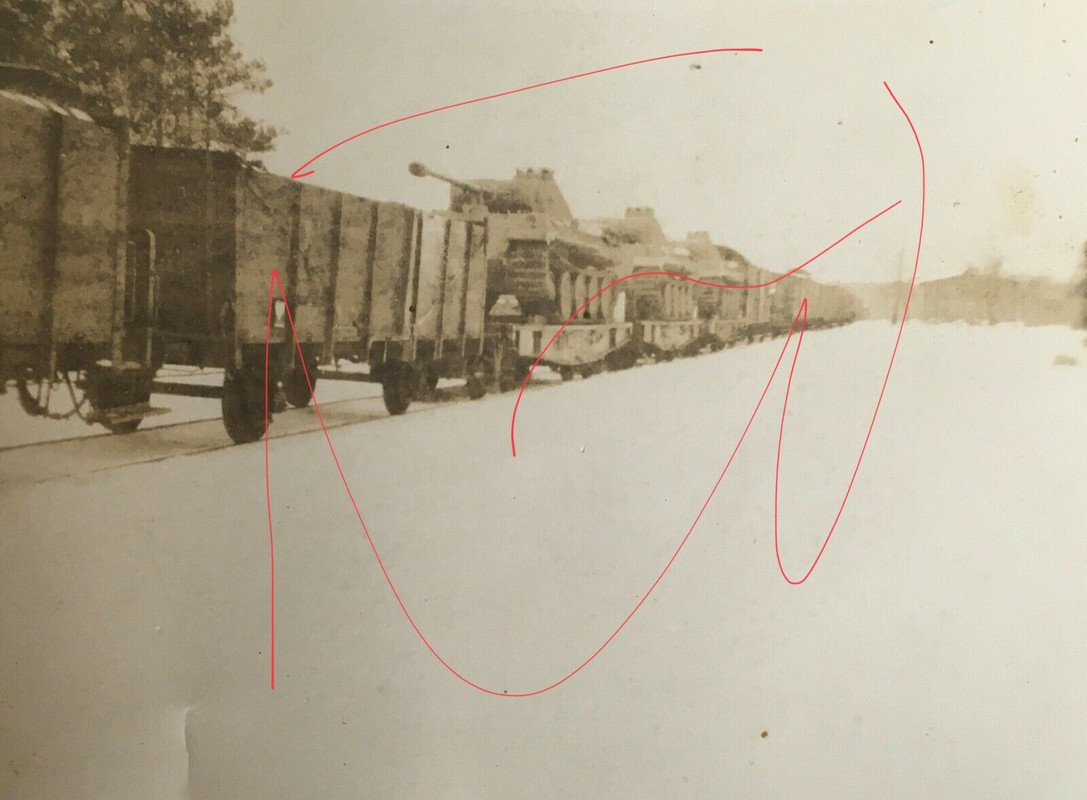 FOTO - verladene deutsche Panther Panzer