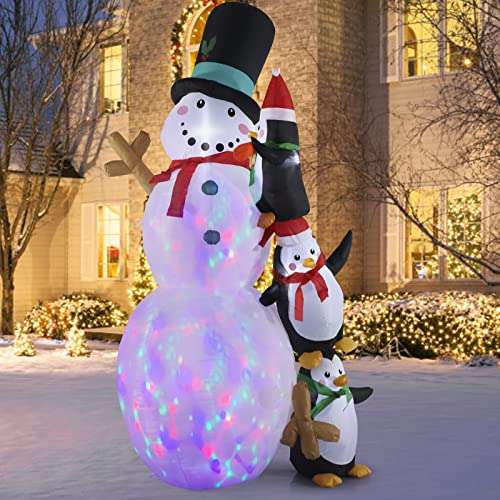 Amazon: Muñeco de nieve inflable 240cm de Navidad con luz LED para fiestas de Navidad 
