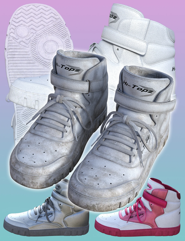 Hi-Topz Sneakers for Genesis 8 Female Hi-Topz Sneakers for Genesis 8 Female