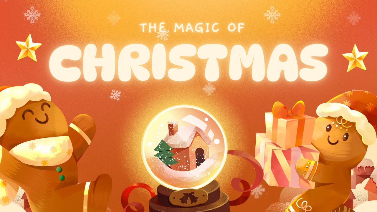 Orange  and Yellow Illustration Christmas Presentation