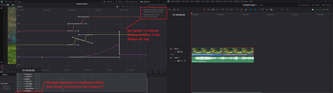 A. No Options To Resize Keyframe Editor Window (125% UI Scale)