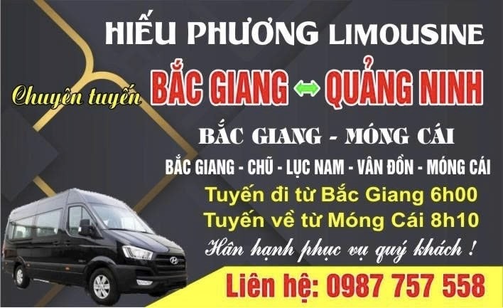 xe hieu phuong limousine bac giang ha long mong cai