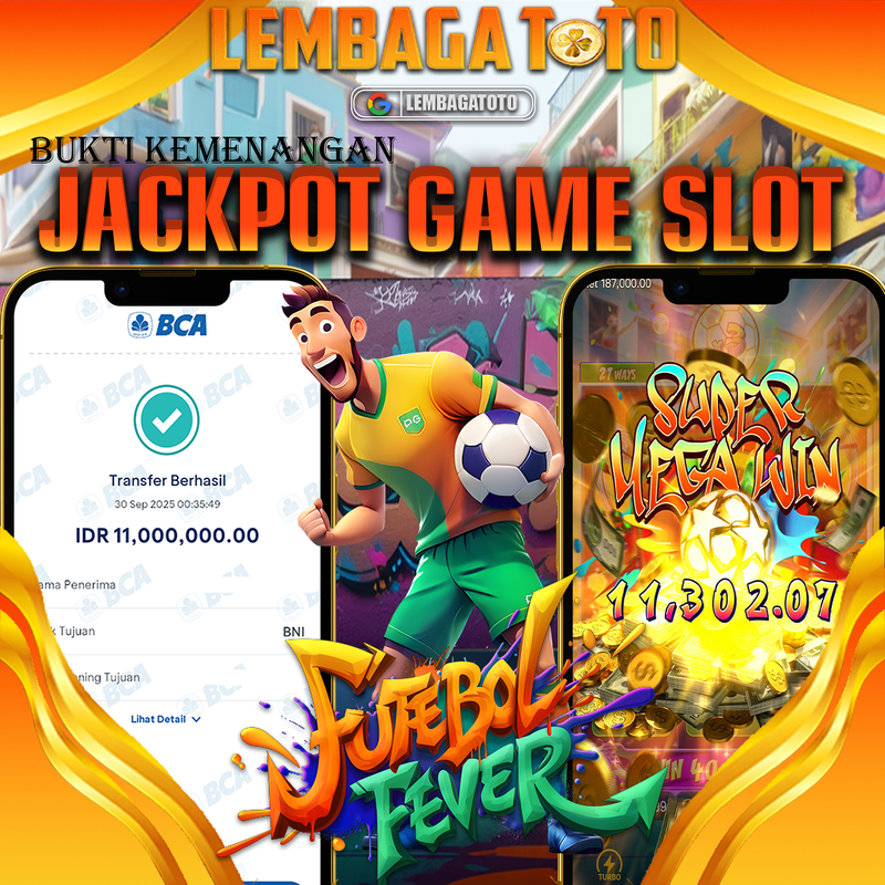 BUKTI JACKPOT 01 OCTOBER LEMBAGATOTO FUTEBOL FEVER Rp.11.000.000,- LUNAS