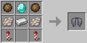 1 Elytra: 2 fire chargers, 1 diamond, 2 phantom membrane, 1 iron ingot, 2 rockets