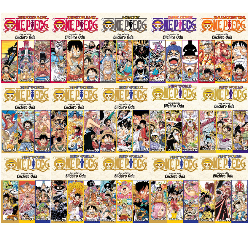 MANGA One Piece Volumes 46-90 in 15 OMNIBUS Editions 16-30 TP