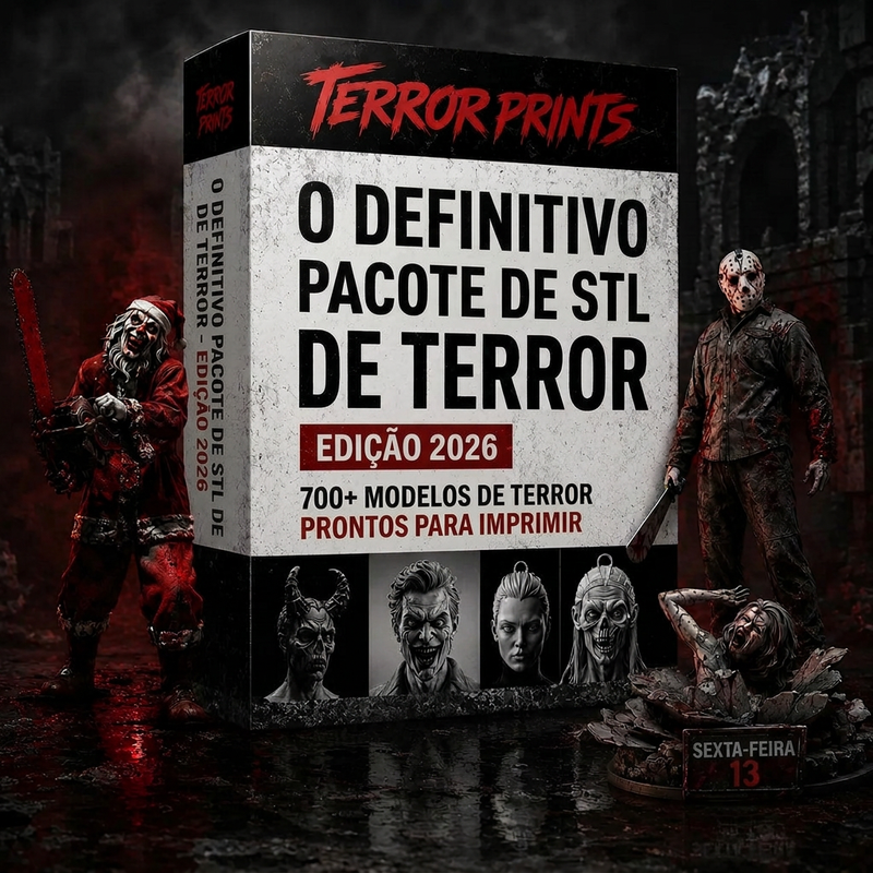 Coleção de figuras de terror impressas em 3D
