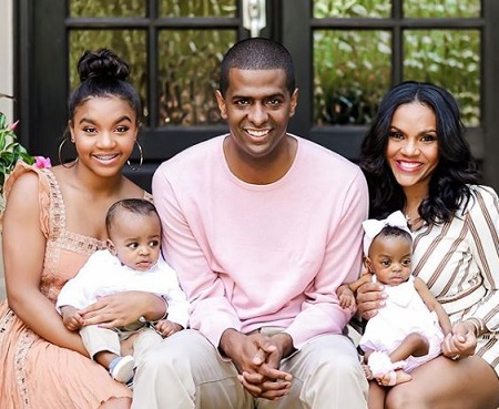 Bakari Sellers with his wife and children