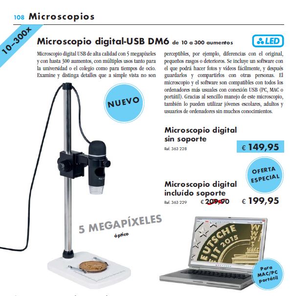 Microscopio LCD digital para fotografía Micro