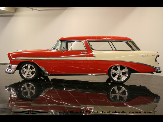 chevy nomad 56 rouge et blanc 3 ebay 60100$