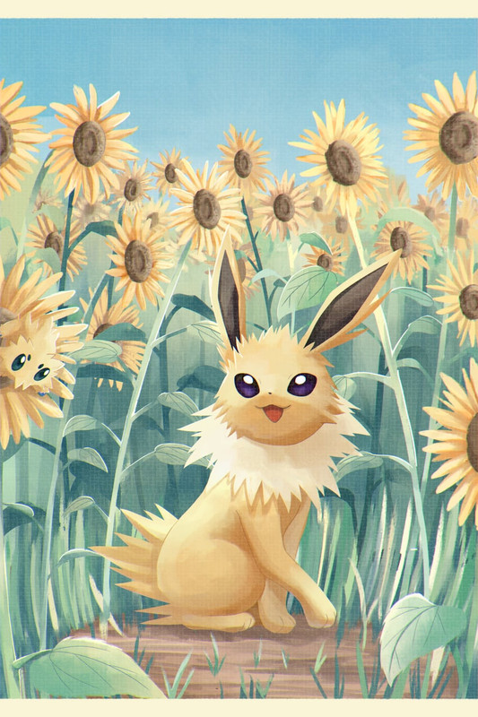 jolteon-and-joltik-pokemon-drawn-by-ramu