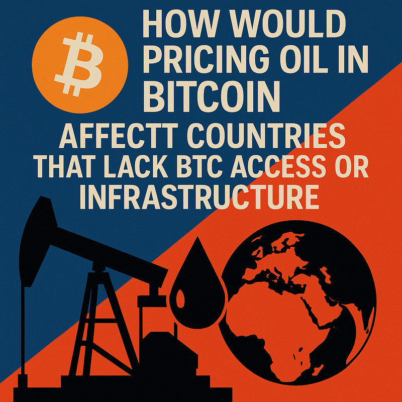 How would pricing oil in Bitcoin affect countries that lack BTC access or infrastructure