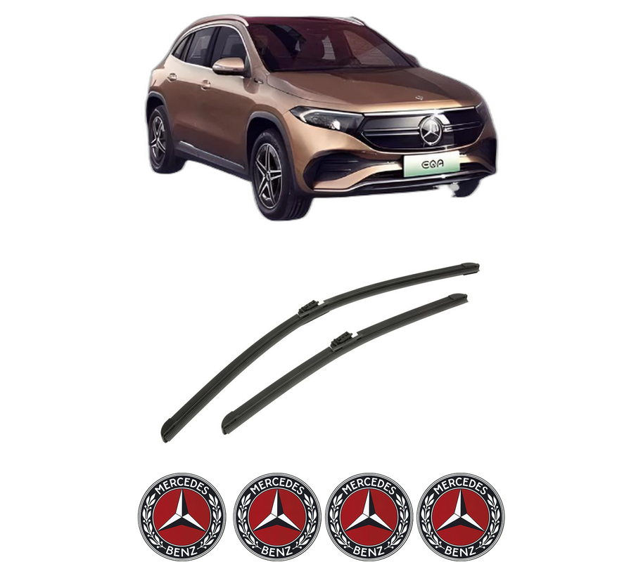 Set stergatoare auto MERCEDES-BENZ EQA (H243) din 2021-2022, pentru parbriz auto, 2 bucati, Bosch Aerotwin, din cauciuc siliconat rezistent, 4 Stickere Auto MERCEDES-BENZ