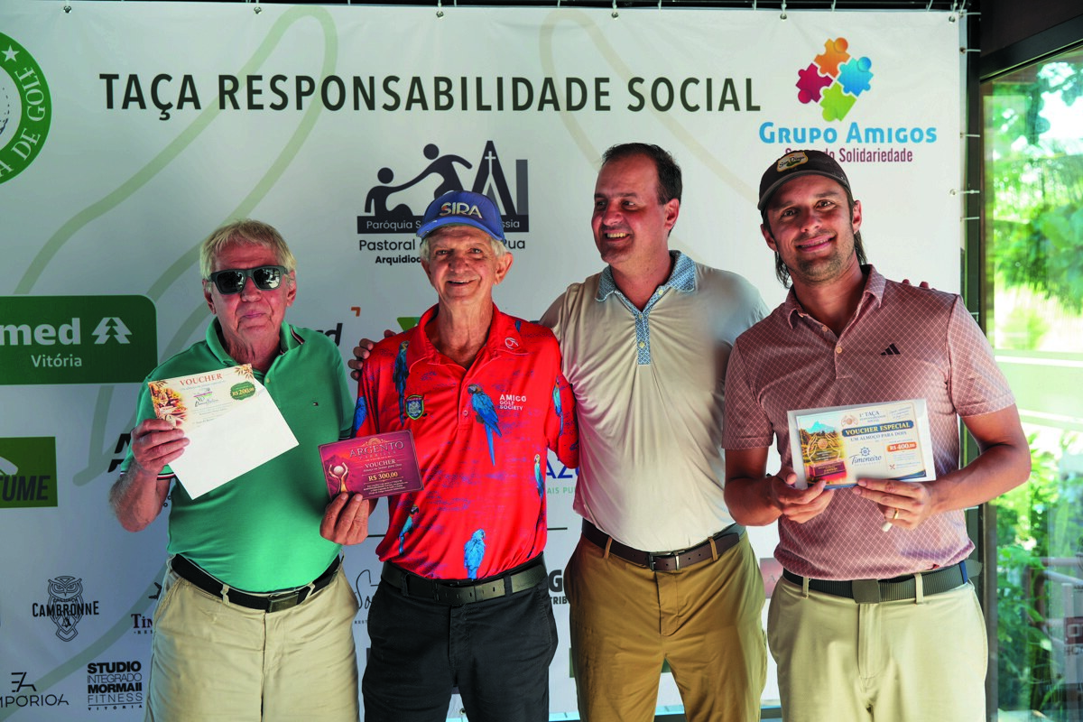 José Carlos Guimarães, Vanderly Grazziotti, Gustavo Sartório e Igor Brito na 1ª Taça de Responsabilidade Social