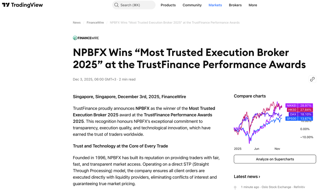 �������: ������ � NPBFX �� TrustFinance Awards 2025