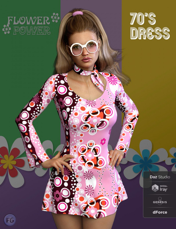 FG 70's dForce Outfit for Genesis 8 Female(s) FG 70's dForce Outfit for Genesis 8 Female(s)