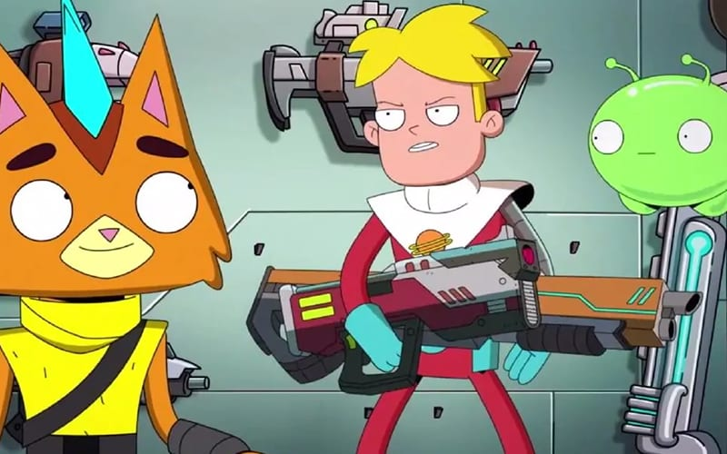 Image from Final Space with Gary Goodspeed, Little Cato and Mooncake