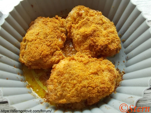 Куриные бёдра в панировке в аэрогриле