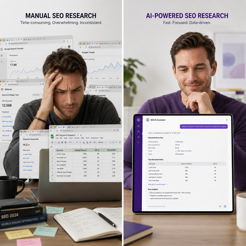 SEO chat tool AI chat SEO comparison 2026 founder guide