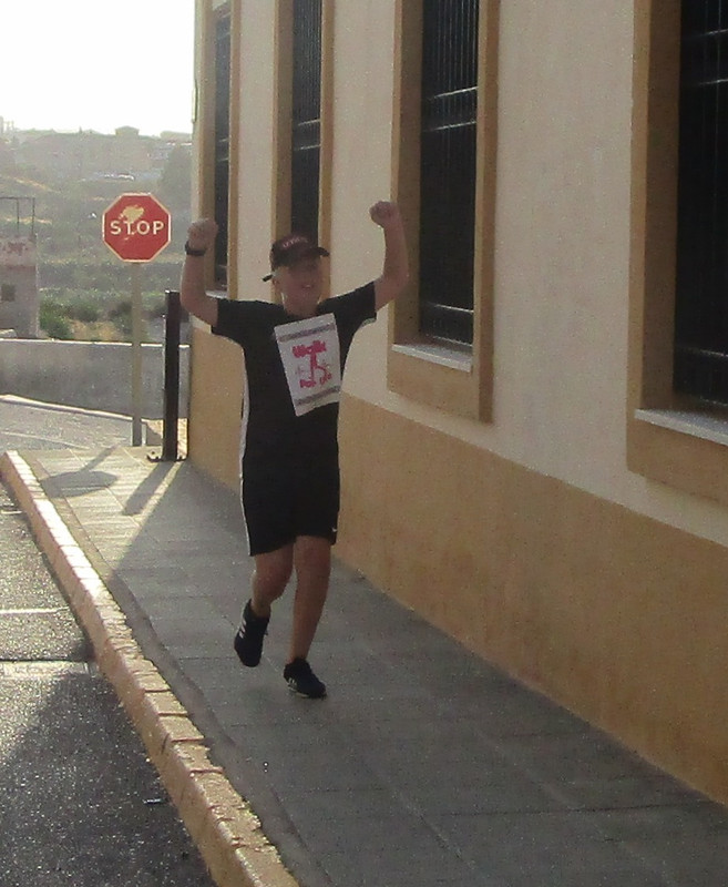 Josh Crosby, one of Ovies team ran most of the way and came first