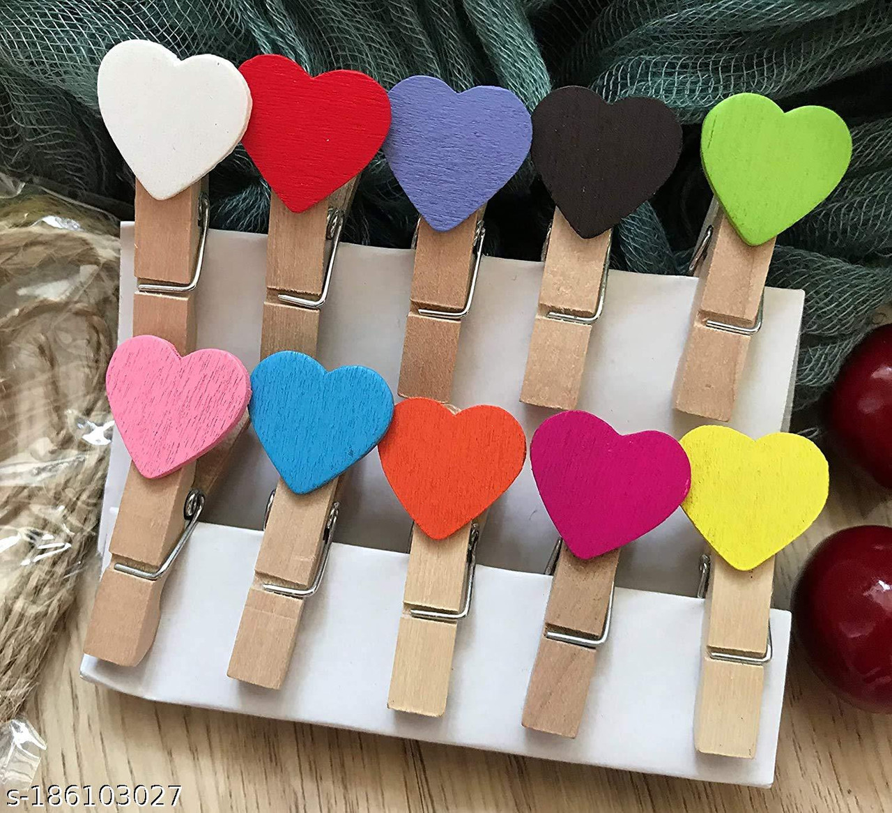 Pegs Heart Multicolor