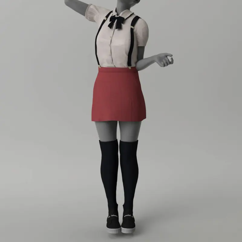 School Uniform Set for Genesis 8 Female