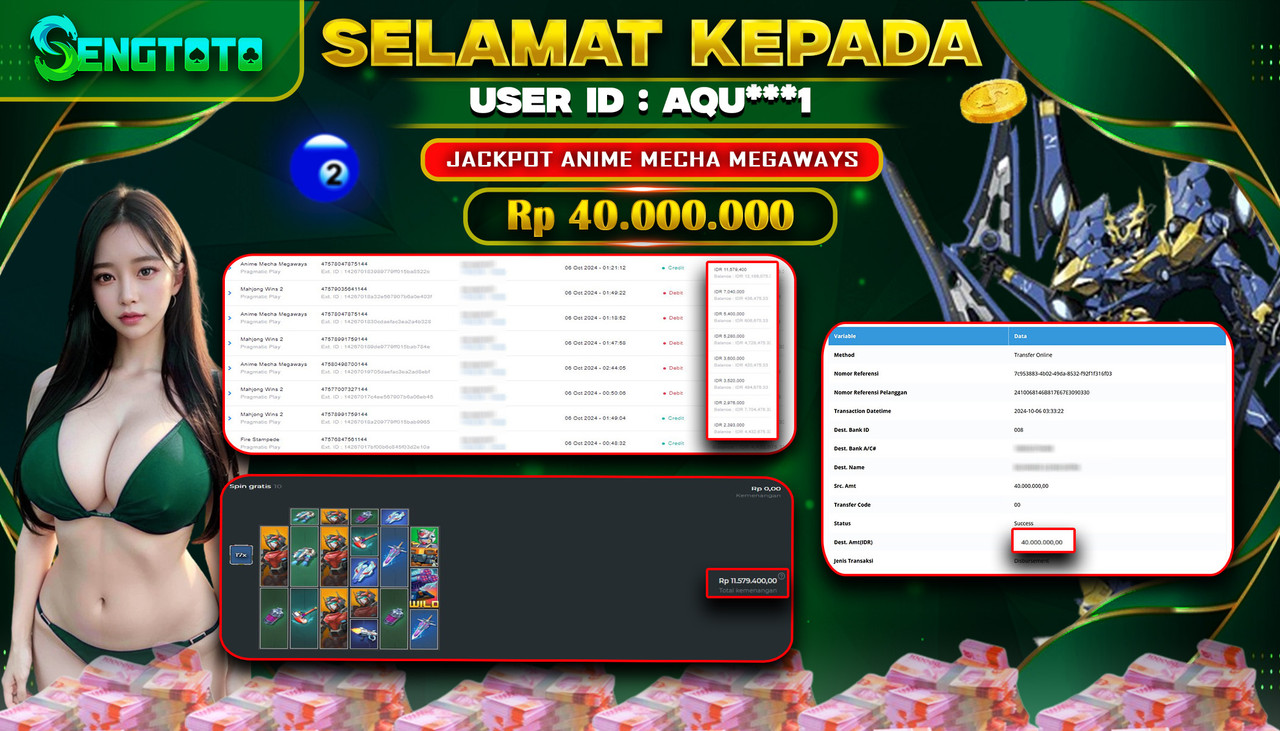 BUKTI PEMBAYARAN SLOT ANIME MECHA MEGAWAYS