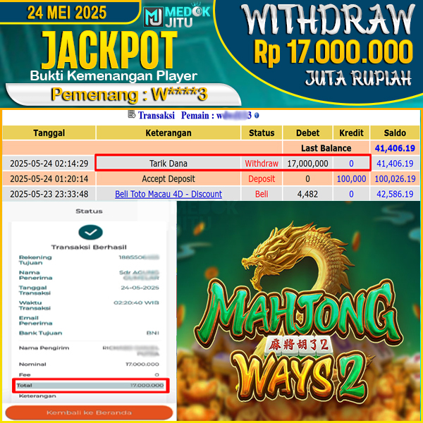 jackpot-slot-pg-soft-mahjong-ways-2-wd-rp-17000000--dibayar-lunas-di-medokjitu