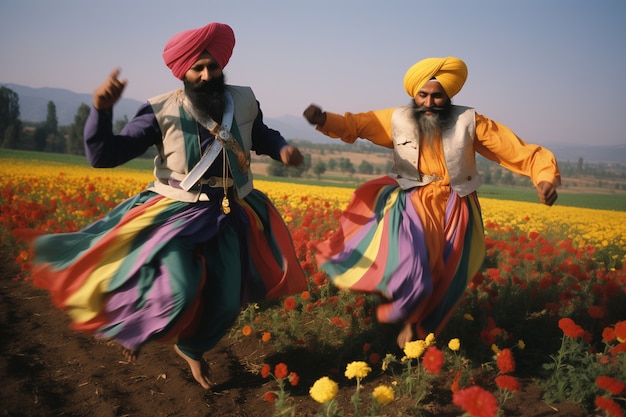 Few Lines on Punjabi Culture in Punjabi Language