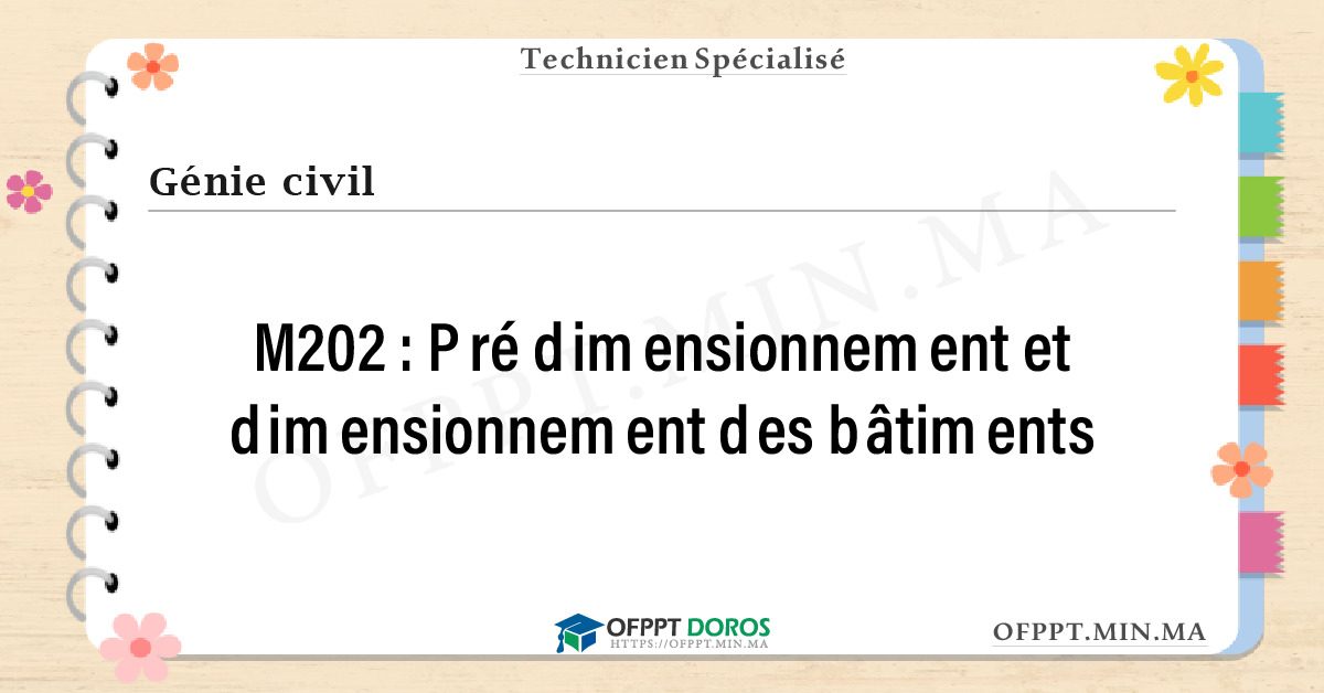 Sommaire détaillé du cours Pré dimensionnement et dimensionnement des bâtiments M202 OFPPT - Structure du module