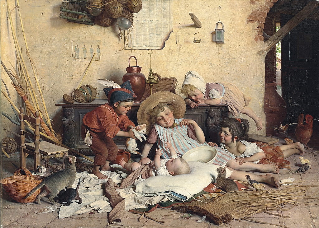 2-Gaetano-Chierici-The-little-mom-Second-Half-of-the-19th-cen-Meister-Drucke-1201658