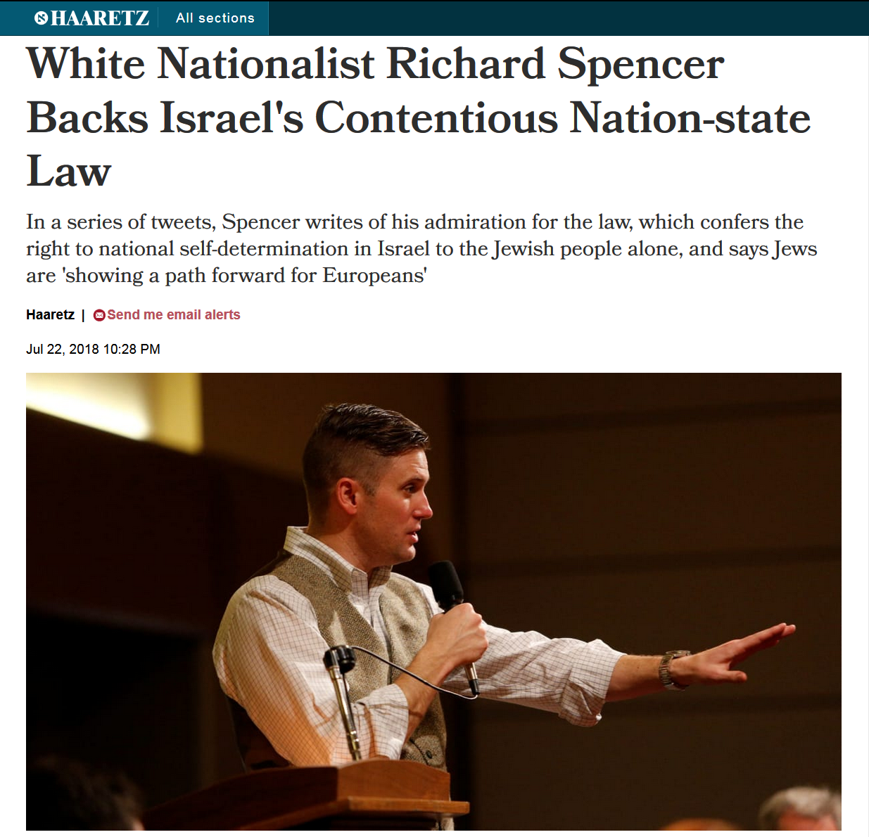 Richard Spencer Israel Jewish Law