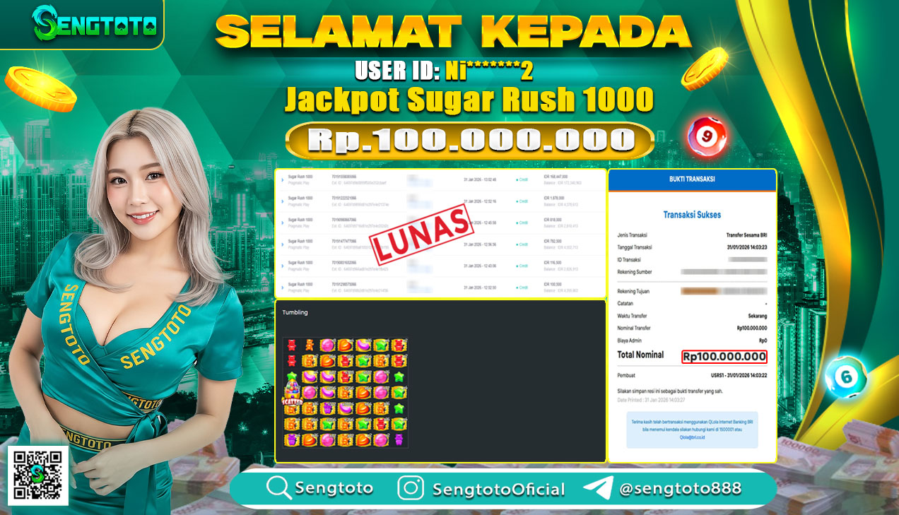 BUKTI PEMBAYARAN SLOT SUGAR RUSH 1000