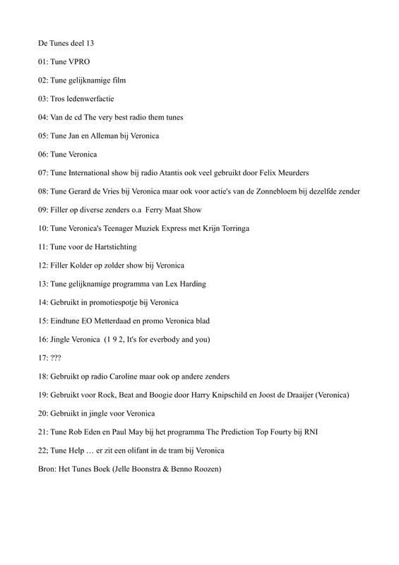 tunes deel 13